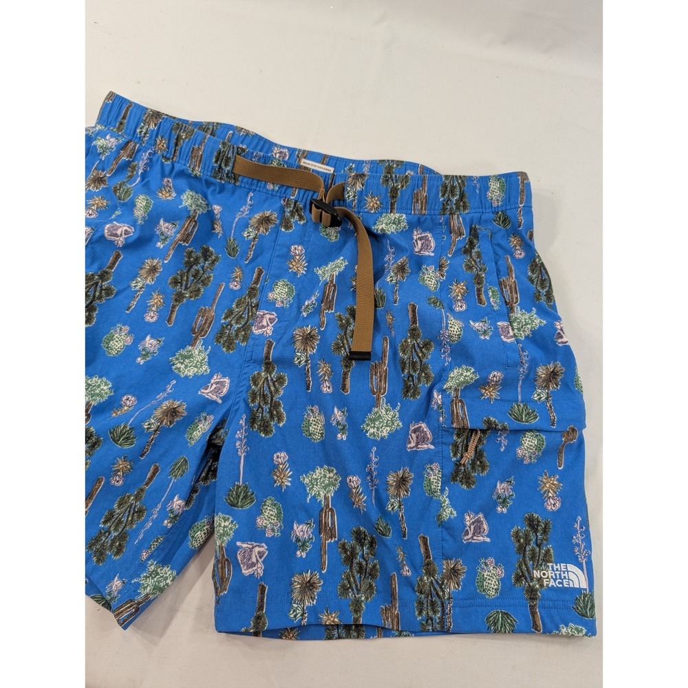The North Face Class V Belted Shorts Blue Cactus Mens XXL Long Unlined 2XL